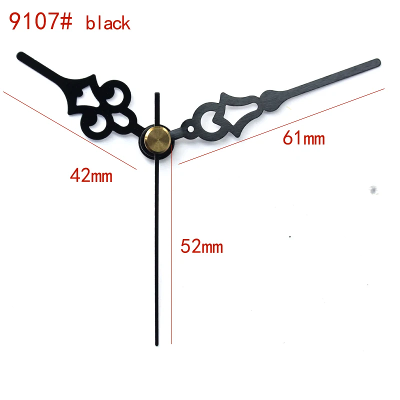 S Shaft Short Clock Hands 9107black (just hands) Metal Aluminum DIY