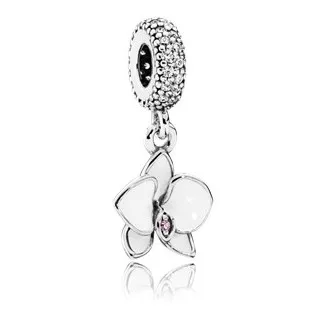 AIFEILI ожерелье DIY подходит для подарка Пандора браслет Европейский Шарм девушка личность цветок бисера Кулон Корона розовый - Цвет: B142