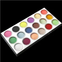 Ногтей акрил Косметическая пудра жидкие 18 Цвета DIY Красочные пыли набор для 3D Книги по искусству плесень Цветные Резьба Косметическая пудра