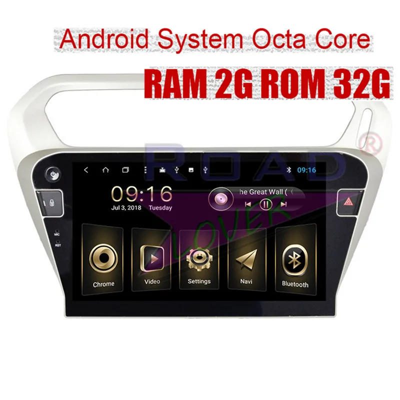 Top Roadlover Android 8.1 Car Multimedia Radio For Citroen C-Elysee 2014 Peugeot 301 2014 Stereo GPS Navigation Magnitol Din NO DVD 11