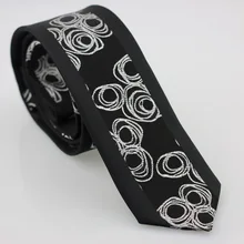 Yibei Coachella Галстуки черный Для мужчин Галстуки Тощий Серебряный катушки дизайнер Для мужчин галстук Тканые Cravat к Подходящее платье Рубашки для мальчиков Свадебные платья