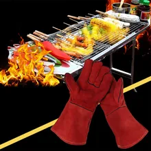 Перчатки для сварки из спилка коровы износостойкие высокотемпературные защитные перчатки для безопасной работы