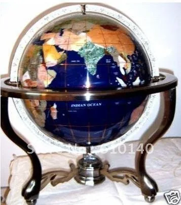 

220MM WORLD GLOBE BRONZE STAND EARTH MAP