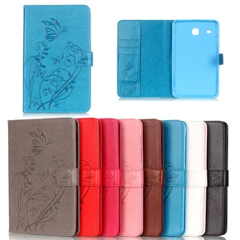 

New Arrive Flower Butterfly Flip Leather PU Case Cover For Samsung Galaxy Tab E 8.0" T377 T377V T375 Tablet Case Stand Fundas