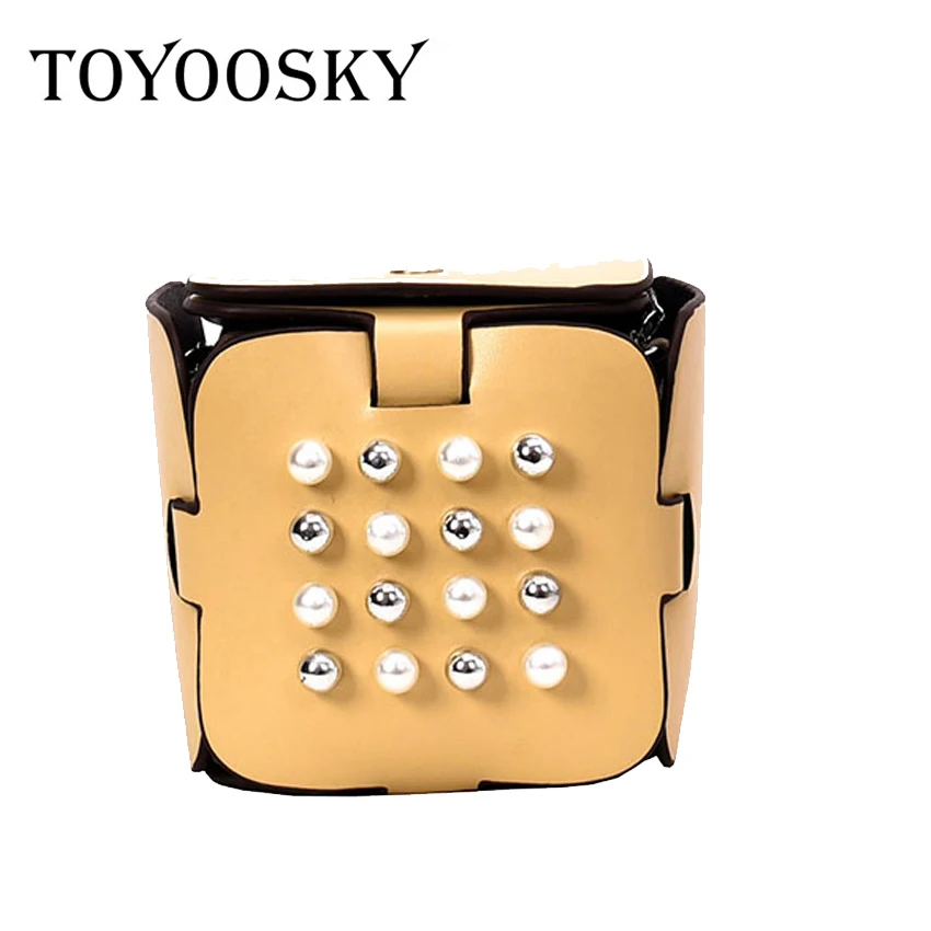 

TOYOOSKY Famous brand Pearl box handbags mini Cube Brand original design crossbody bag for women Shoulder messenger bags Purse