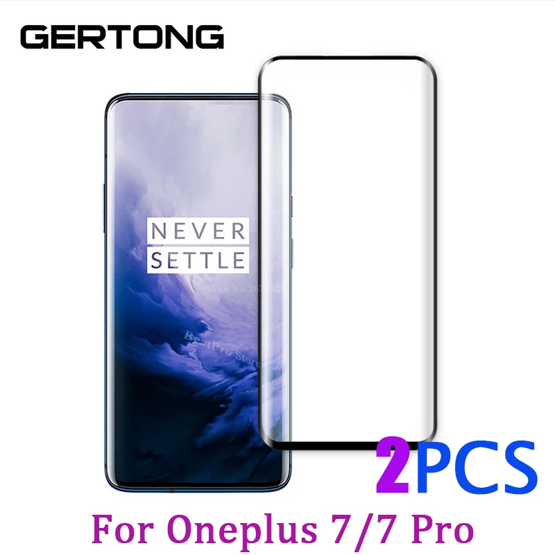 

2 PCS Full Cover Glass For Oneplus 7 1+ 7 Pro Screen Protector Curved Clear Protective Film For Oneplus 7 1+7 PRO Tempered Glass