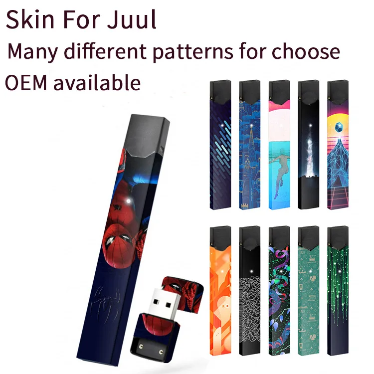 100pcs OEM Sticker Skin Cover Case For Juul Vape Pods With