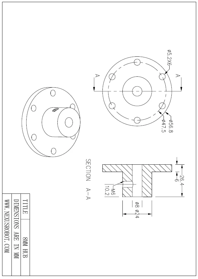 8mm-universal-aluminum-mounting-hub-18008-3 Соединительная муфта