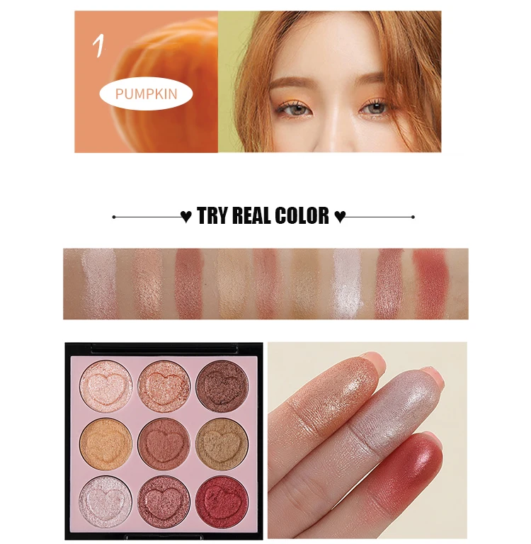 HOLD LIVE 9 Color Eyeshadow Palette Shimmer Matte Glitter Eye Shadow Palette Pigment Diamond Eyeshadow Glitter Nude Eyes Makeup (6)