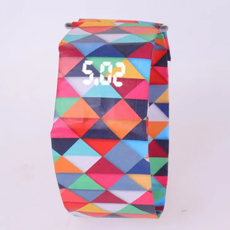 

3pcs Creative Digital Paper Watch Children Watch Kids Cartoon Sports Digital LED Wristwatch for Boys girls wristband