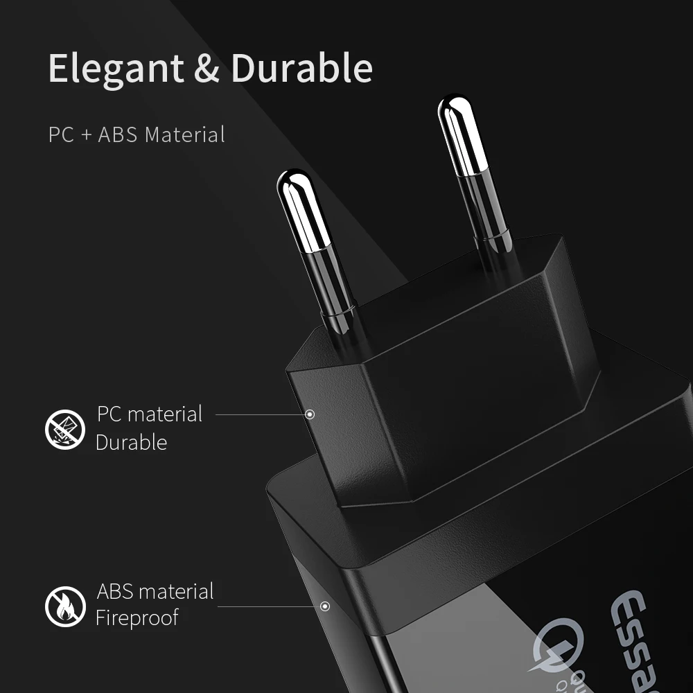 Essager Quick Charge 3.0 USB Charger 30W QC3.0 QC Turbo Fast Charging Multi Plug Mobile Phone Charger for iPhone Samsung Xiaomi Essager Quick Charge 3.0 USB Charger 30W QC3.0 QC Turbo Fast Charging Multi Plug Mobile Phone Charger for iPhone Samsung Xiaomi