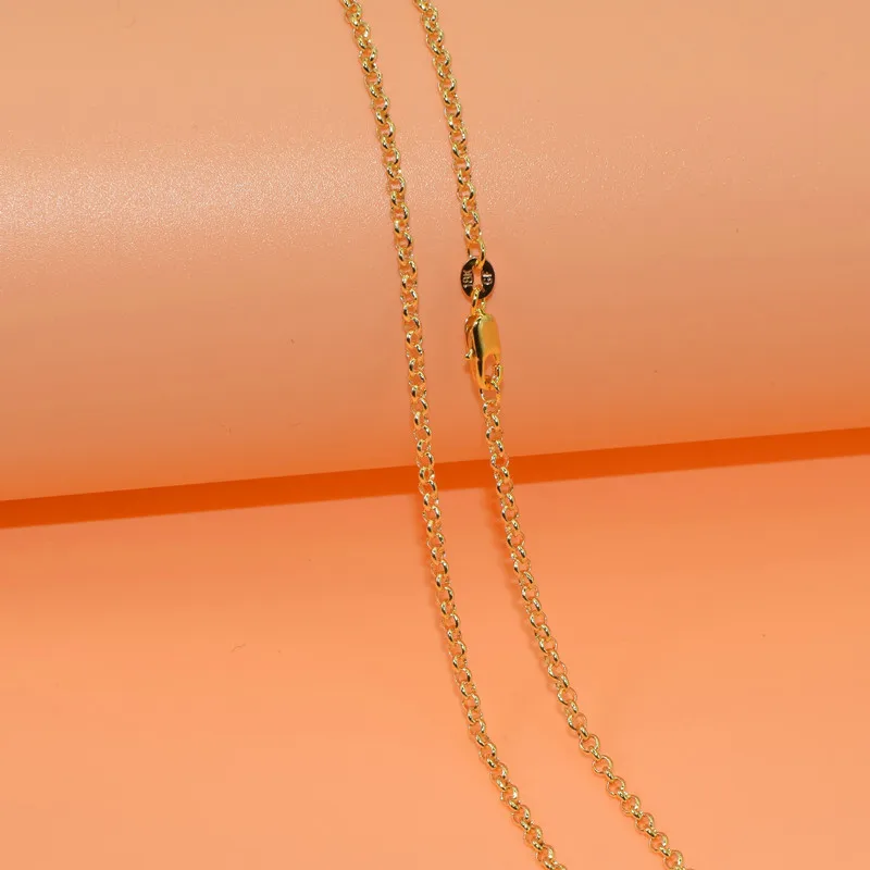 

1pcs Wholesale Gold Filled Necklace Fashion Jewelry Cross Link Chain 2mm Necklace 16-30 Inches Pendant Chain