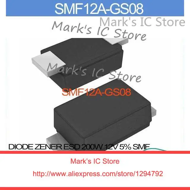 

SMF12A-GS08 DIODE ZENER ESD 200W 12V 5% SMF SMF12A-GS08