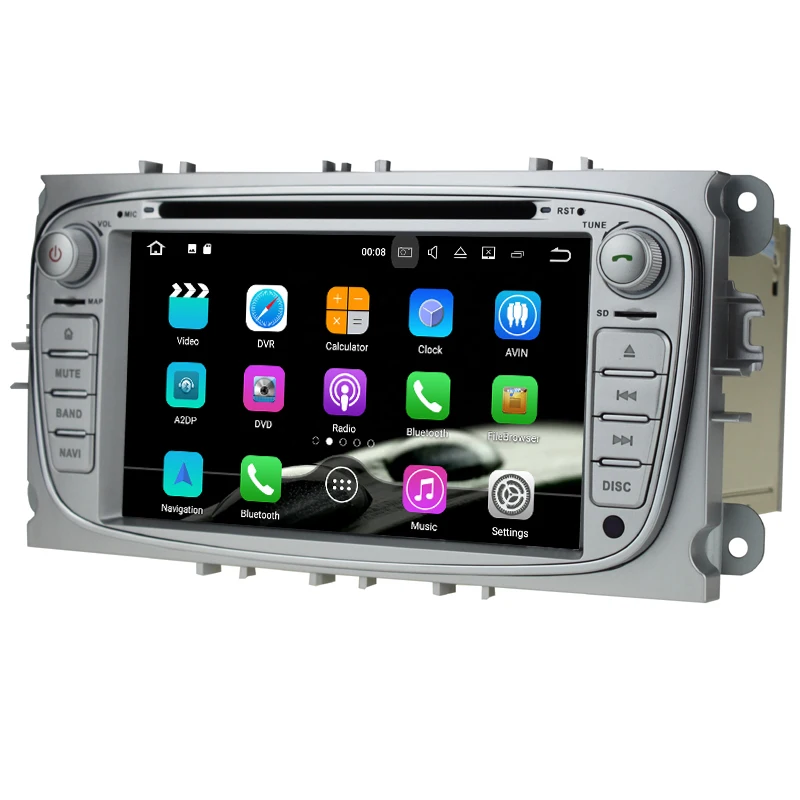 Cheap HIFIF 1024*600 2din Android 7.12 Quad Core CarDVD Player GPS Navi for Ford Focus Mondeo Galaxy with Audio Radio Stereo Head Unit 1