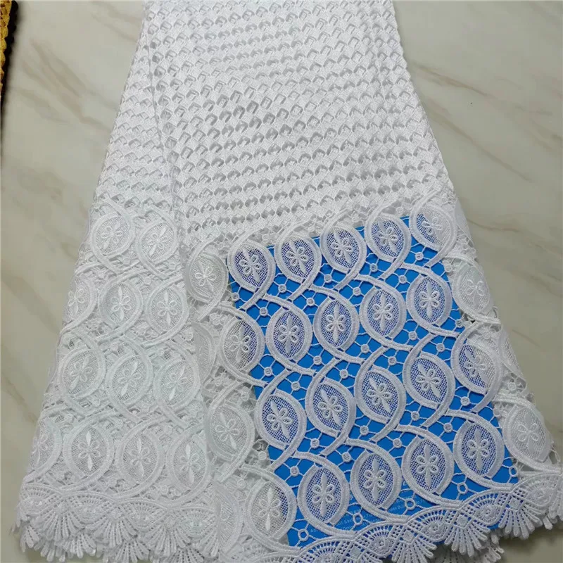 

2019 New Arrival African Cord Lace Guipure Lace Fabric.High Quality Multicolor Water Soluble Lace Fabric 5yards/lot PL052202