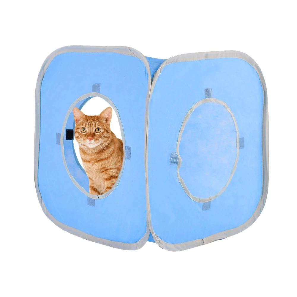 

Cat Play Tunnel Toys Funny Collapsible Cat Pet Play Cube Tunnel Toy For Puppy Ferrets Rabbit Play Dog Tunnel Tubes Dropshipping