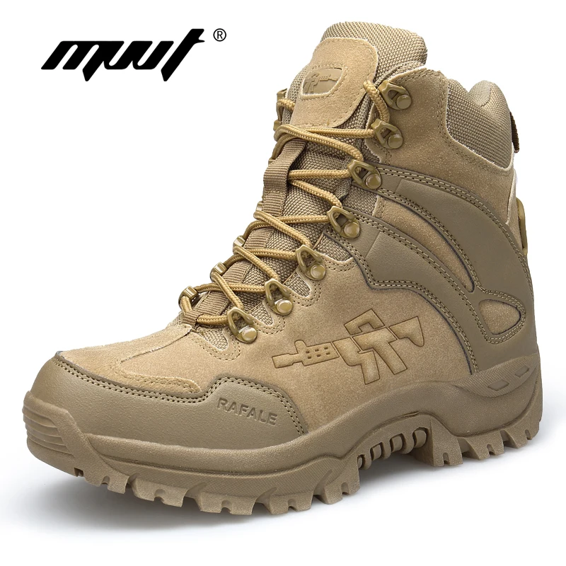 Classic PU Leather Men Boots Tactical Camping Desert Boot Military Army Shoes Breathable Snow Ankle