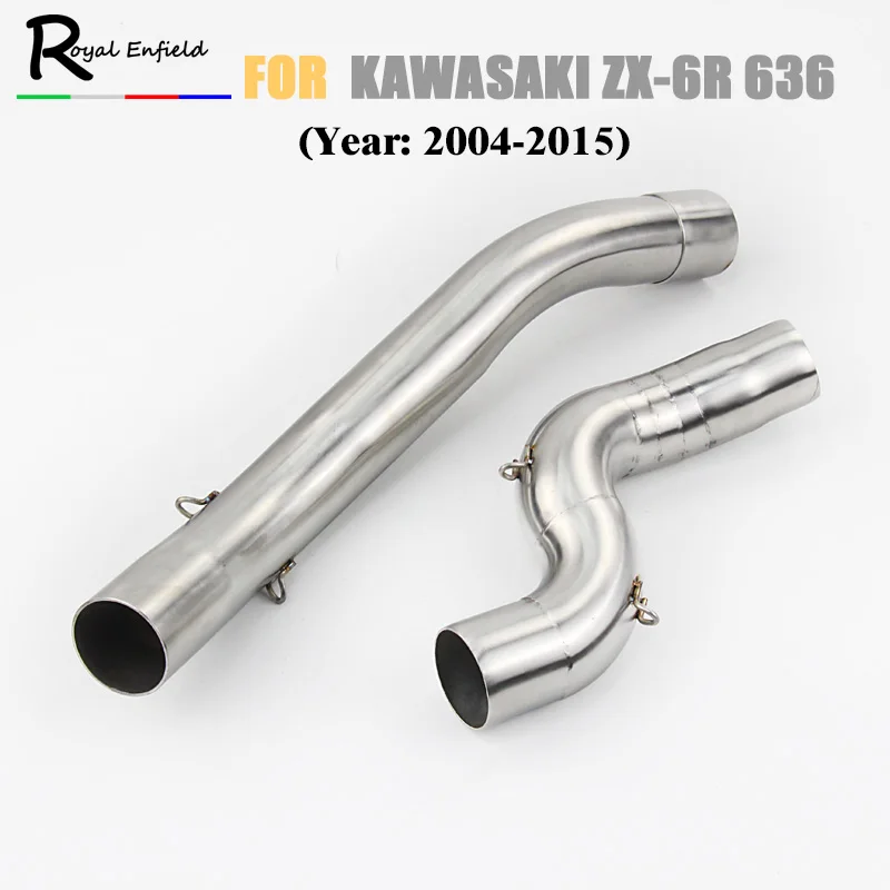 zx6r Motorcycle exhaust muffler link pipe for kawasaki zx6r zx 6r 2004