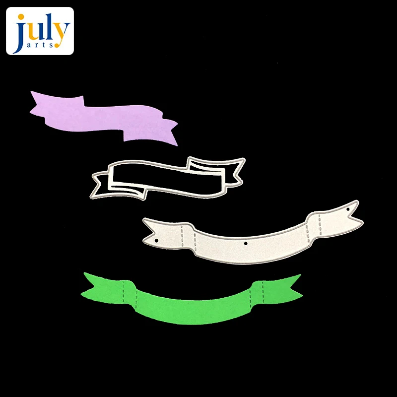 

Julyarts Ribbon Metal Cutting Dies for Embossing Card Making Scrapbooking Metal For Card Making DIY Metal Cutting Stencil Dies