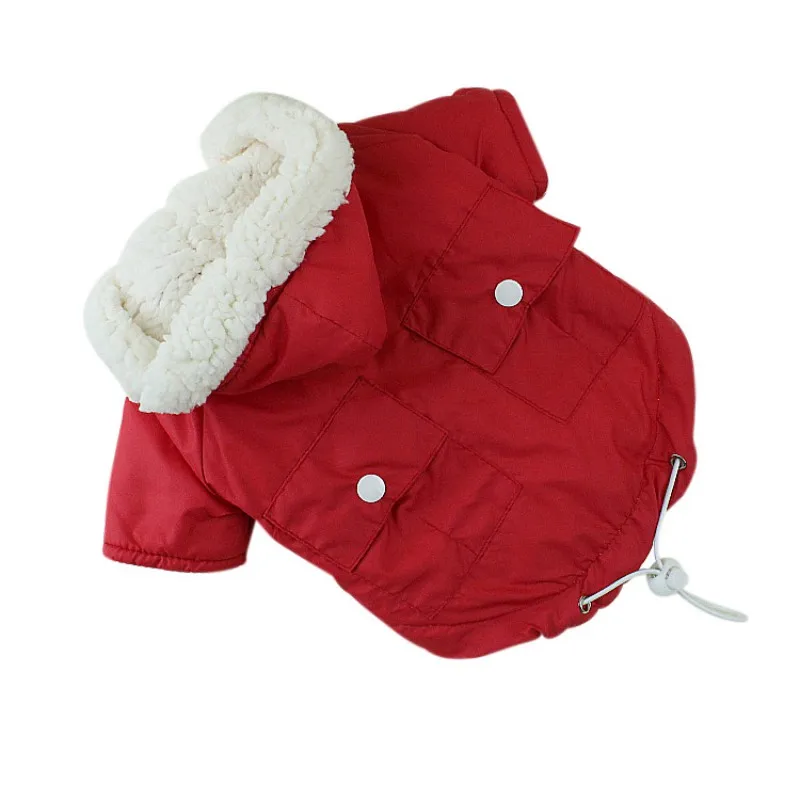 Зимняя куртка для собак, куртки для собак, худи для маленьких собак, плотная куртка, одежда, верхняя одежда, 5 цветов - Цвет: Красный