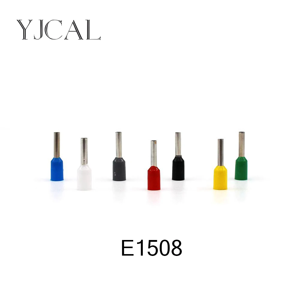 

1000pcs/Pack E1508 Insulated Cord End Terminal Crimp Terminal Wire Connector Crimp Ferrules Crimping Terminals Tubular