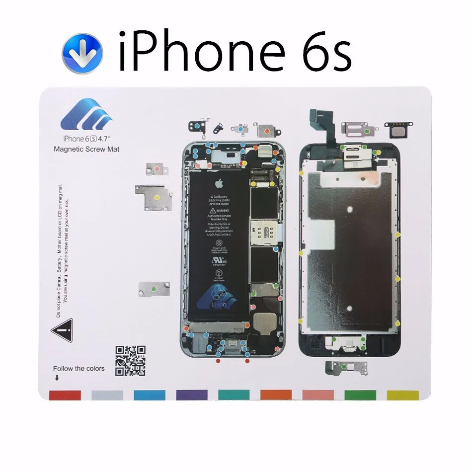 11 шт. Магнитный винт коврик для iPhone 4, 4S, 5, 5c, 5S, 6,6 Plus, 6s, 6s Plus, 7,7 Plus Профессиональный направляющий коврик Инструменты для ремонта мобильных телефонов