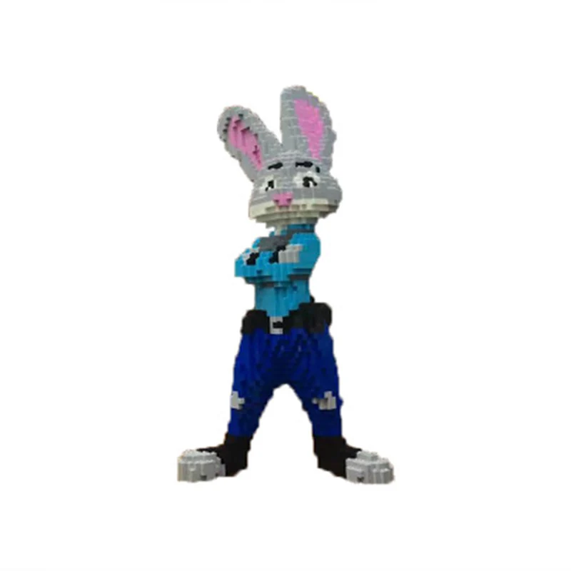 

Creative Children Toys Green Plastic Spell Plug Building Blocks Children's Educational Toys Bunny Police Officer Birthday Gifts