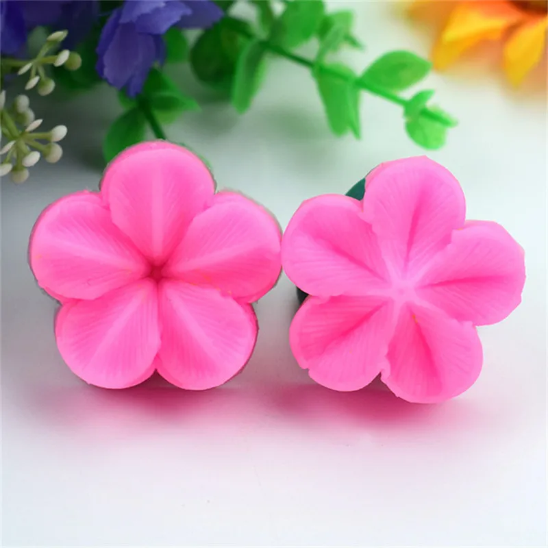 

TTLIFE 2 Pcs\set Plum Petal Flower Leaf Veiner Embossed Silicone Mould Wedding Party Cake Decorating Tools Fondant Mold Blossom