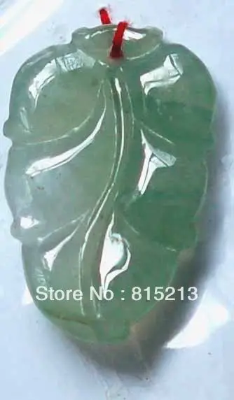 

ddh00607 GRADE A LEAF CARVED JADE PENDANT FOR BRACELET NECKLACE