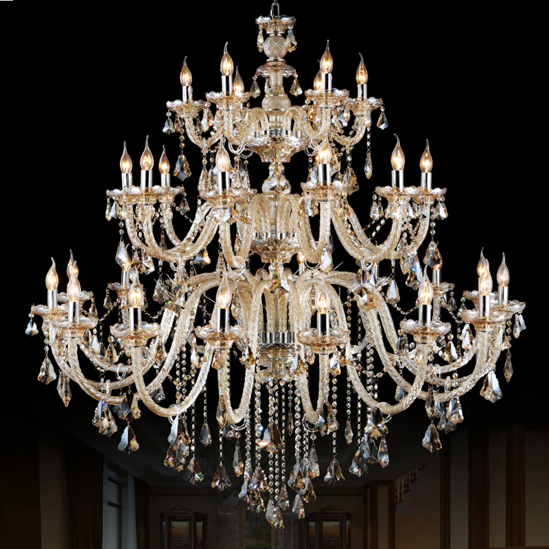Compound building New candle crystal chandelier villa hotel luxury