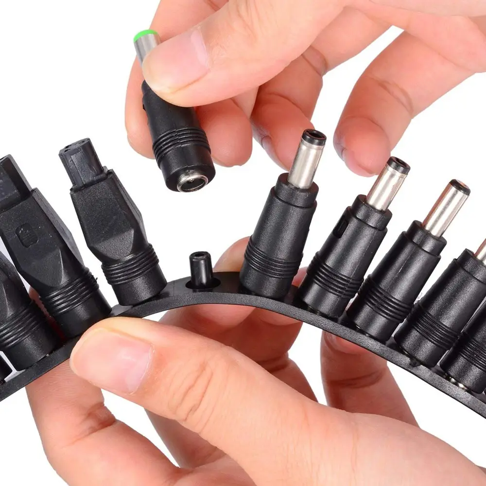 Ingelon 34pcs Universal Laptop Notebook 12v to 19v 20v 24v Input DC Plug Set Jack Tips Lenovo Toshiba Dell HP Asus Most Laptops