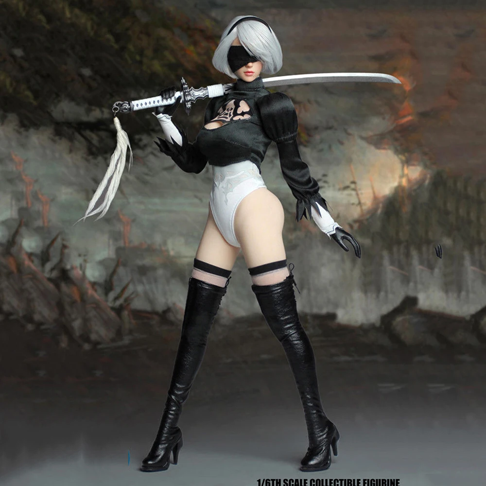 Игровая фигурка 2B 1/6 nier automata фигурка голова лепить комплект одежды w оружие nier 2 девушка фигурка желаний МАСКА ИГРУШКА Коллекционная без тела