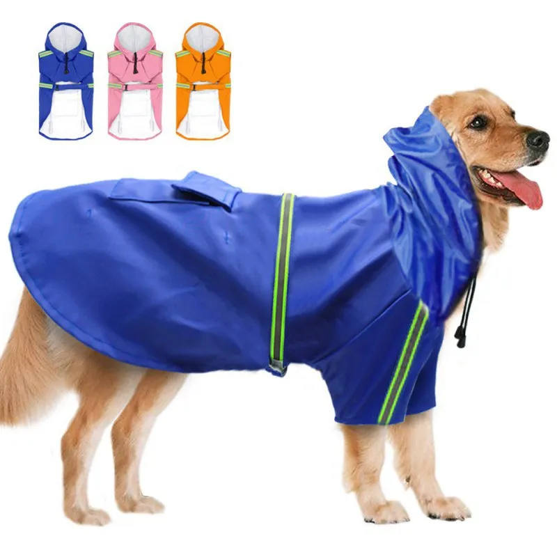 Дождевик для маленьких, средних и больших собак, светоотражающий дождевик, водонепроницаемая одежда для домашних животных, дождевик, одежда для собак