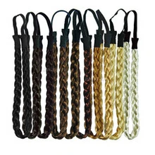 TS 5pcs Fashion Women Girl Synthetic Hair Plaited Plait Elastic Headband Hairband Braided Band Hair accessories Bohemian Style