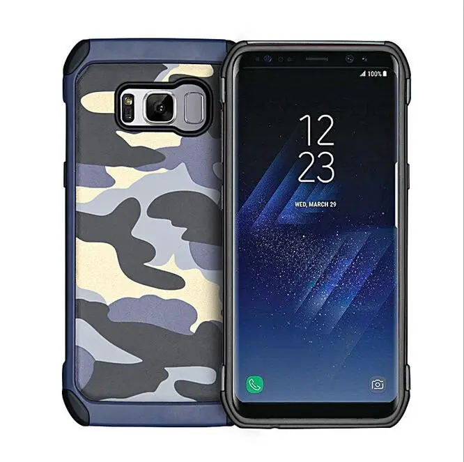 Plastic+TPU 2 in 1 Army Camo Camouflage Hybrid Armor Cases for Samsung