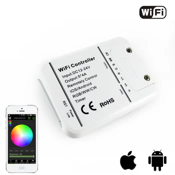 

Original 16Million colors Wifi 5channels RGB/WW/CW led controller smartphone control music and timer mode wifi led controller
