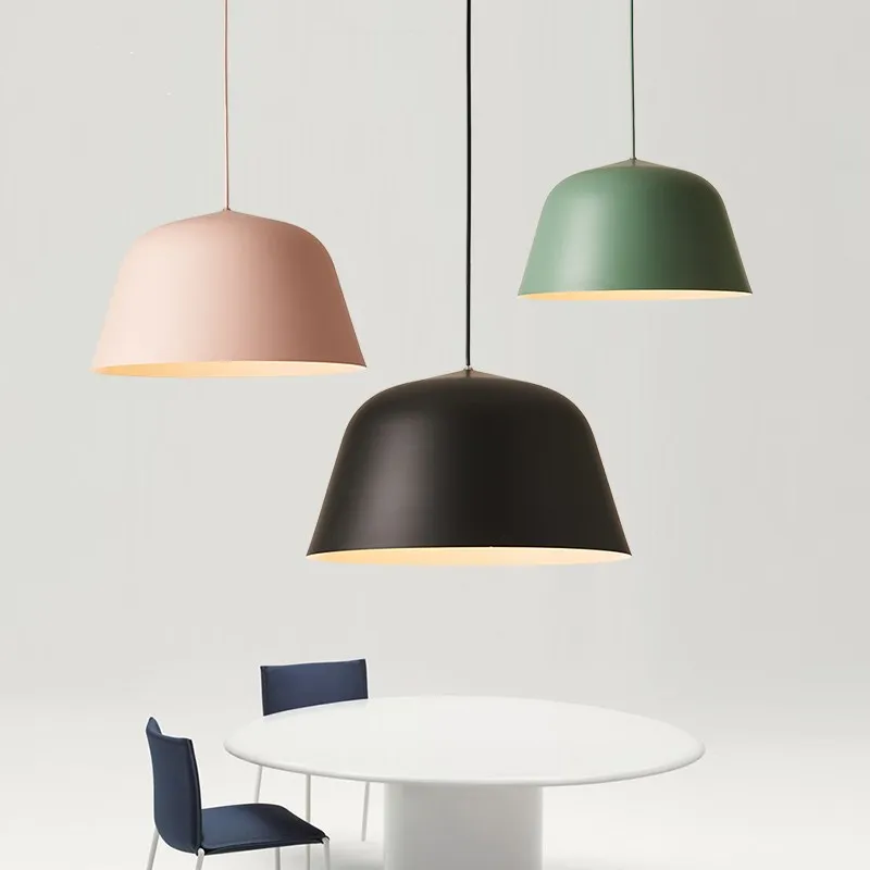 

Modern Nordic AMBIT Pendant Lights Denmark Colored Macaron Aluminum LED pendant lamp Kitchen Restaurant Light Ceiling Fixtures