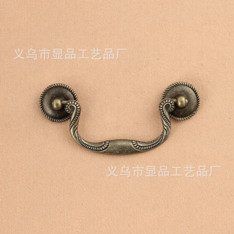 

Factory direct green bronze handle drawer handle antique furniture chain cartridge box gift handle M117