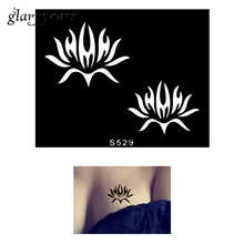Горячая 1 шт маленькая индийская хна тату трафарет цветы дизайн женский боди-арт DIY цветной рисунок тату трафарет высокого качества S529