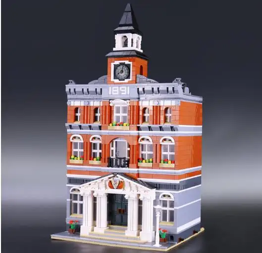 

New 15003 2859Pcs Creator Town Hall Model Building Blocks set Kids DIY bricks Toys gift Compatible with LEPIN 10224 for children