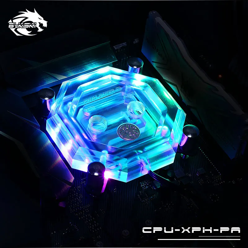 Bykski водоблок для процессора cpu-XPH-PA для INTEL LGA1150 1151 1155 1156 2011X99 12V RGB/5 V RBW водяное охлаждение