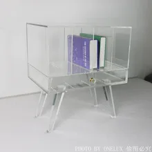 Высокая прозрачность тумбочка, прозрачный акриловый книжный чехол, прикроватная тумбочка-столик-51W36D60H CM