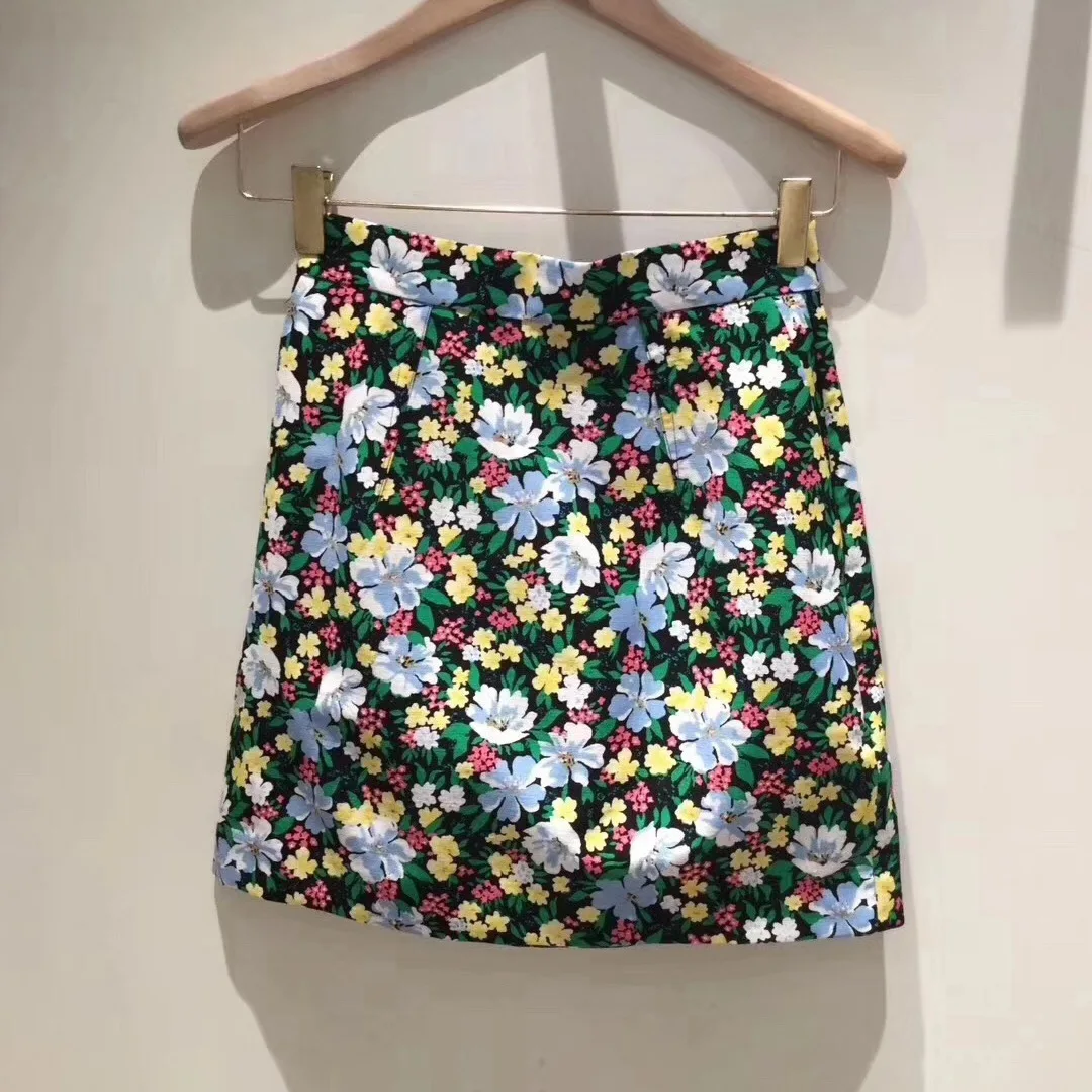 

2019 Spring and Summer New Body Cuisine High Waist Short Women's Skirt Print Straight Fashion Skirts Women