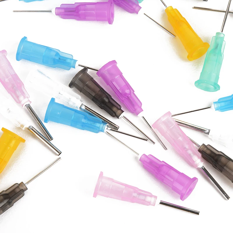 35pcs/lot Dispensing Needles Tips for Liquid Dispenser Syringe 16GA, 18GA, 21GA, 22GA, 23GA, 24GA, 25GA Gauge