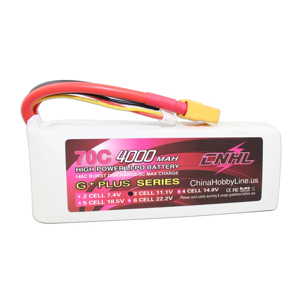 CNHL LI PO 4000mAh 11 1V 70C Max 140C 3S Lipo Battery Pack for RC Hobby