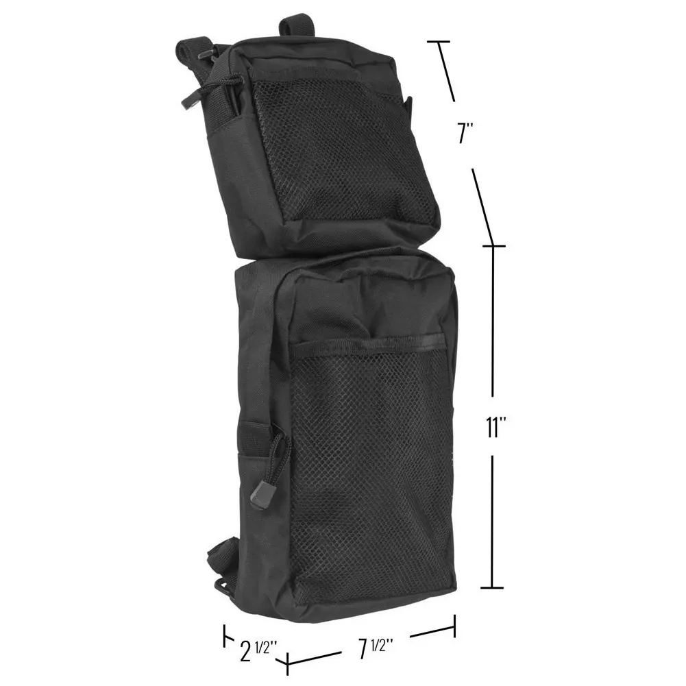 2PCS 600D Oxford ATV Fender Bags ATV Tank Saddle Bags Cargo Storage Hunting Beach