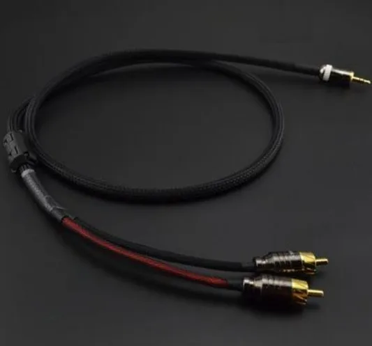 Grade fever Pure copper 3.5mm to RCA male/3.5 Dual Lotus 1 point 2/one sub two Audio audio signal line | Электроника