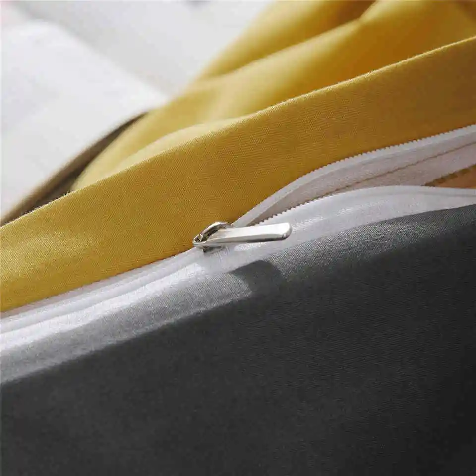 Liv-Esthete A Yellow B Серый роскошный комплект постельного белья для дома мягкий пододеяльник плоский лист покрывало двойная королева король для взрослых постельное белье