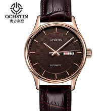 Ochstin Срок годности 2016 Мужчины Механические Часы Montre Homme Мужские Часы Лучший Бренд Роскошные Кожаные Автоматические Женские Часы Час