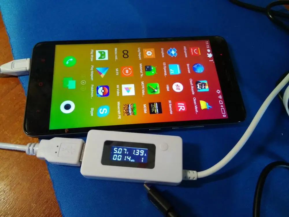 SJAMING Micro USB зарядное устройство Емкость батареи Напряжение Ток ЖК-тестер метр детектор для смартфонов мобильный Банк питания